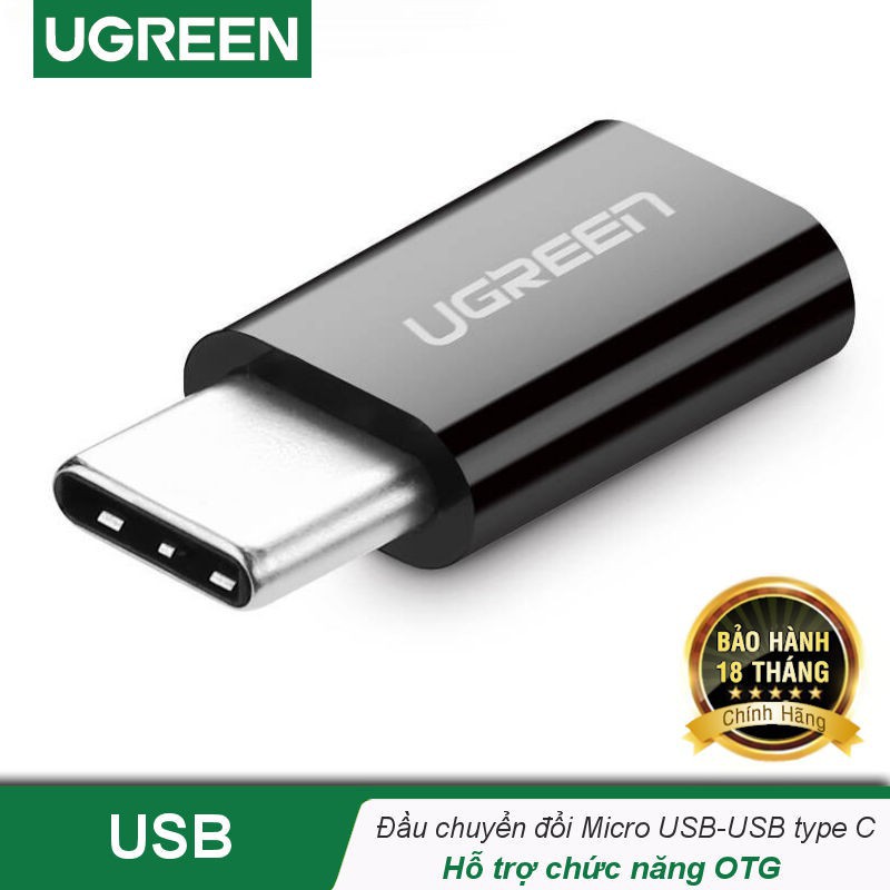 Đầu chuyển Micro USB sang USB type C, UGREEN US157