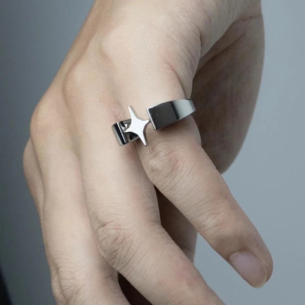 Nhẫn Đeo Tay Bằng Thép Titan Thiết Kế Đặc Biệt Dành Cho Nam Nữ