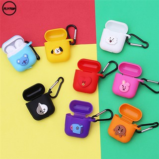 Vỏ silicone họa tiết TATA RJ MANG KOYA SHOOKY dễ thương bọc bảo vệ hộp sạc tai nghe Airpods