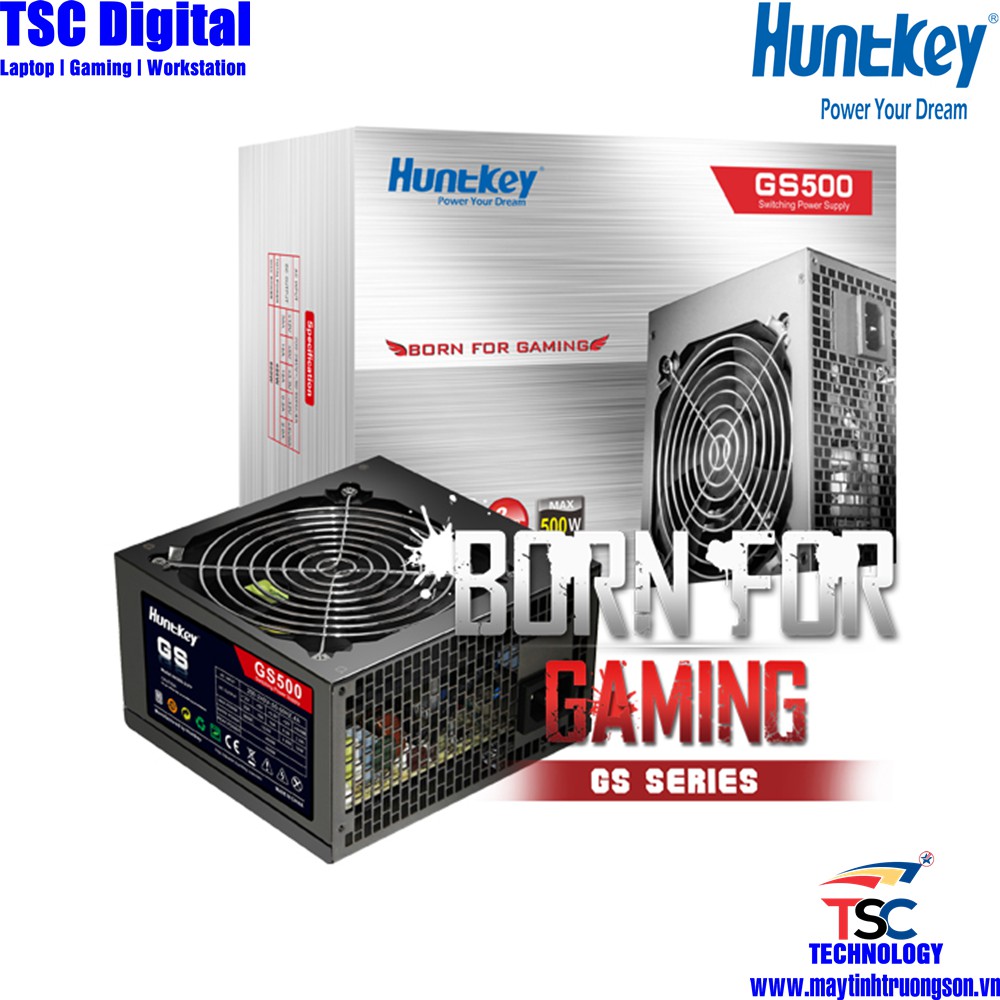 Nguồn Máy Tính Huntkey GS500 500W Bảo Hành 3 Năm | Đẳng Cấp Gaming