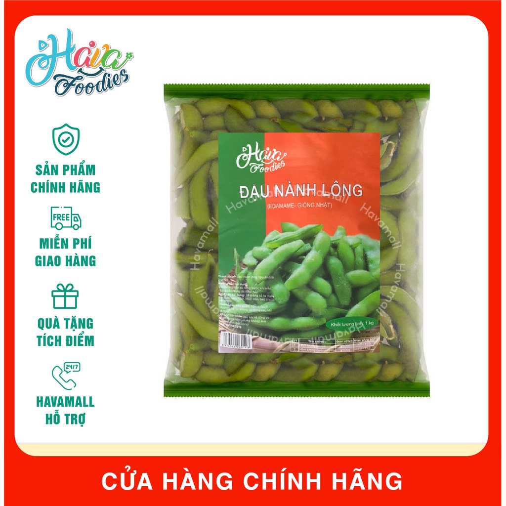 Đậu Nành Lông (Đậu Nành Nhật) Đông Lạnh V-Safefood Gói 1kg