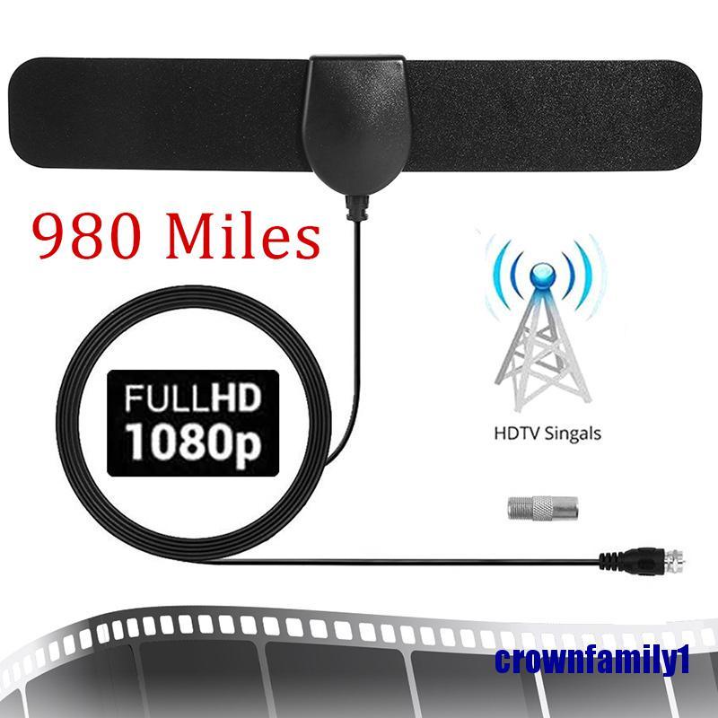 Ăng Ten Tv Kỹ Thuật Số Trong Nhà 1080p 20dbi 980 Dặm Hdtv