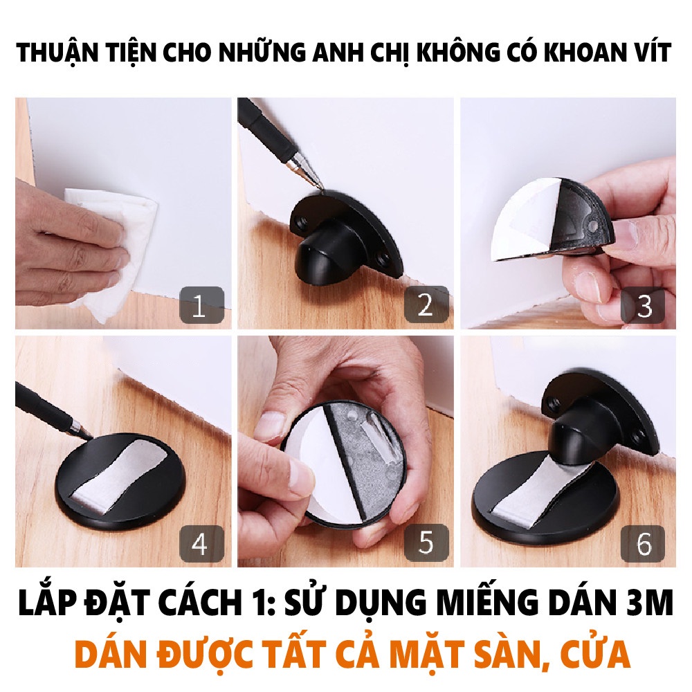 Chặn Cửa Thông Minh, Có Nam Châm, Chống Va Đập, Không Khoan Đục