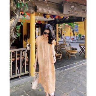 Váy Sơ Mi Kẻ Xuông Dài