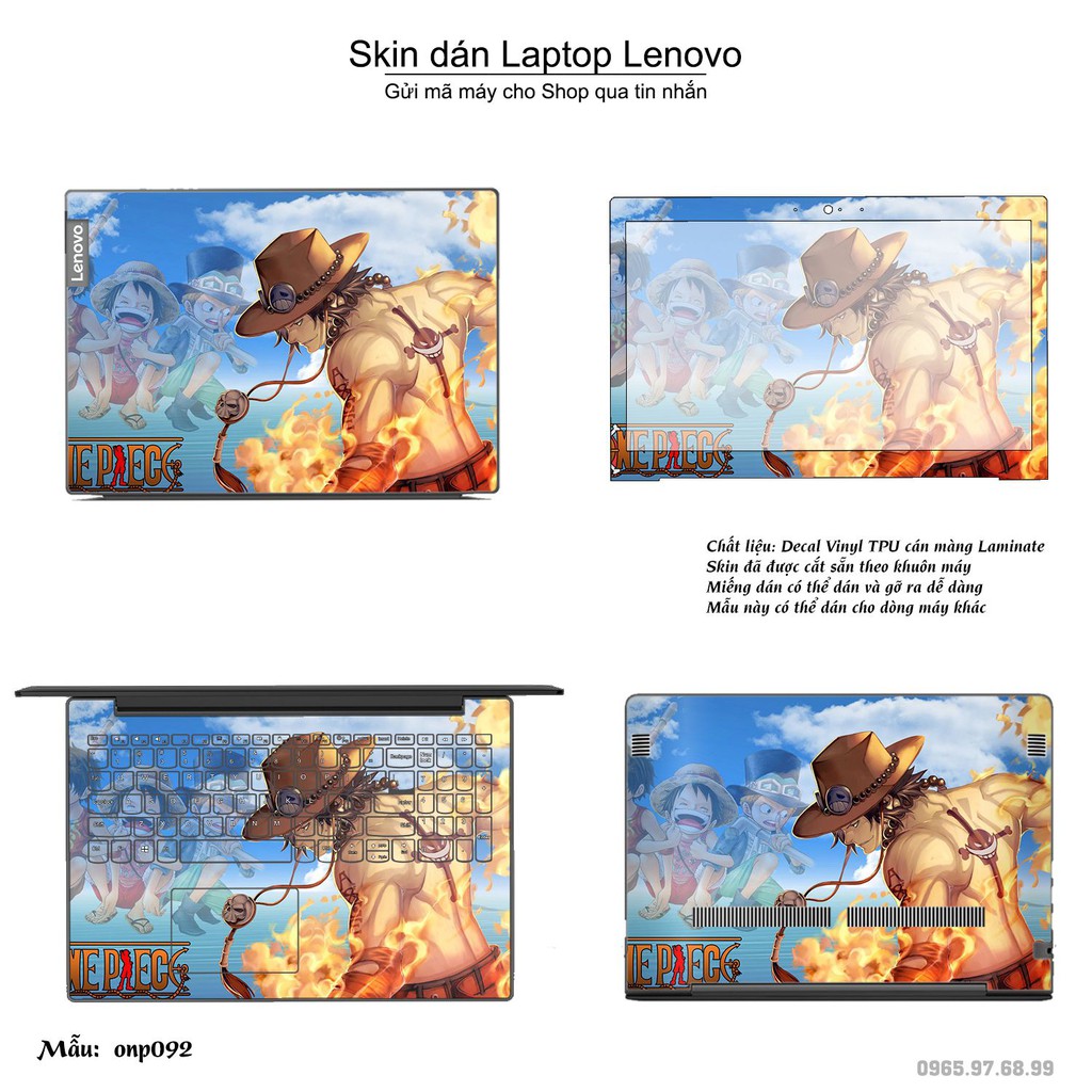 Skin dán Laptop Lenovo in hình One Piece _nhiều mẫu 8 (inbox mã máy cho Shop)