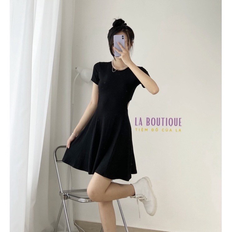 Đầm Xòe Khoét Eo Hở Lưng Freesize LA ROSIE OUTFITS