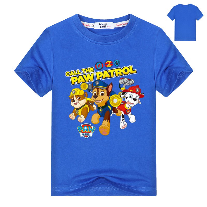 Áo thun hình Paw Patrol Marshall Chase Rubble cho bé trai và bé gái