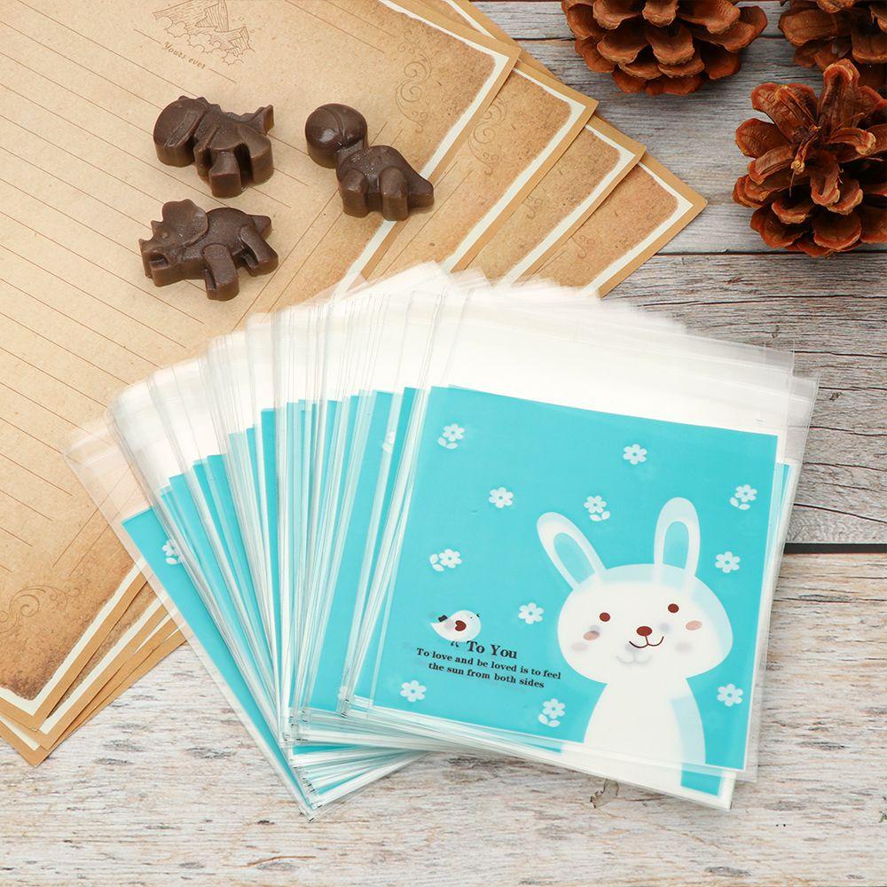 Set 100 Túi Đựng Bánh Quy 10x10cm Xinh Xắn