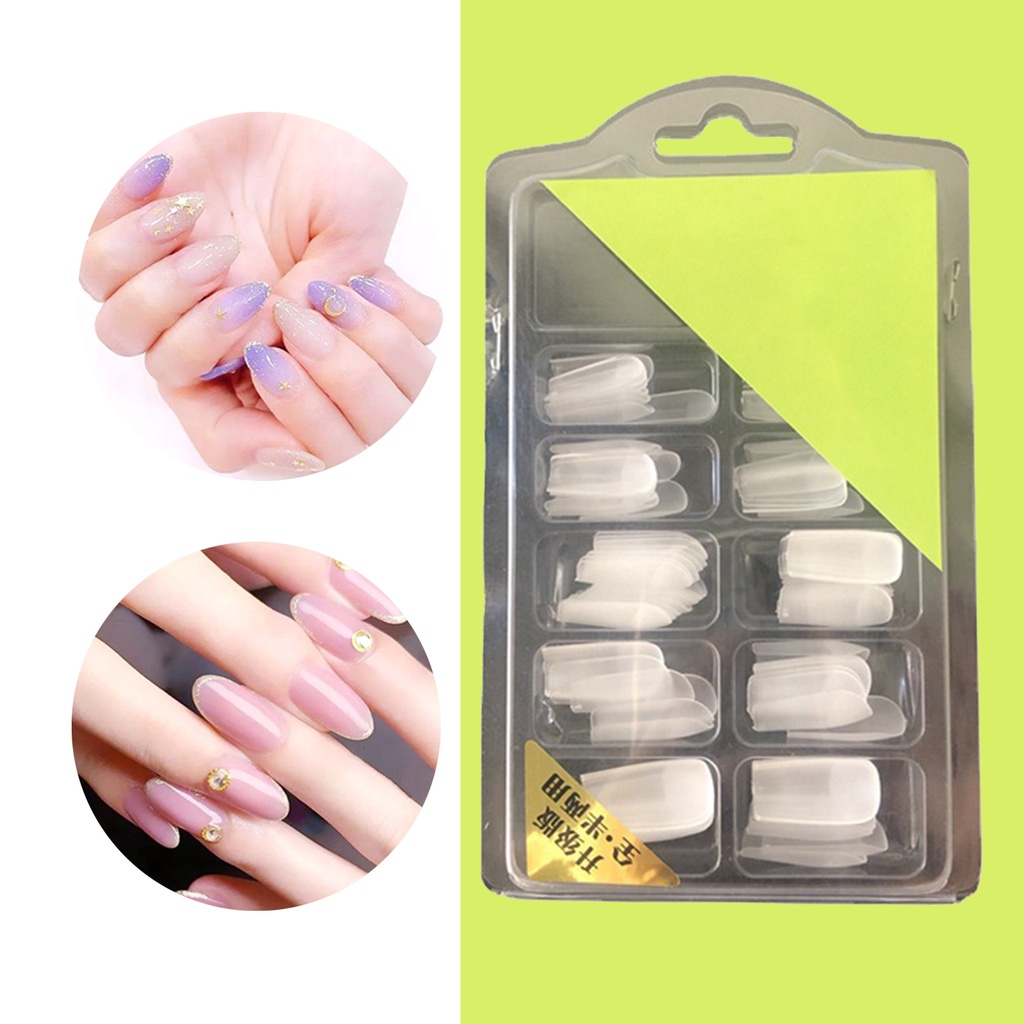 Hộp 96 Phụ Kiện Trang Trí Móng Tay Trong Suốt Siêu Mỏng Tiện Dụng