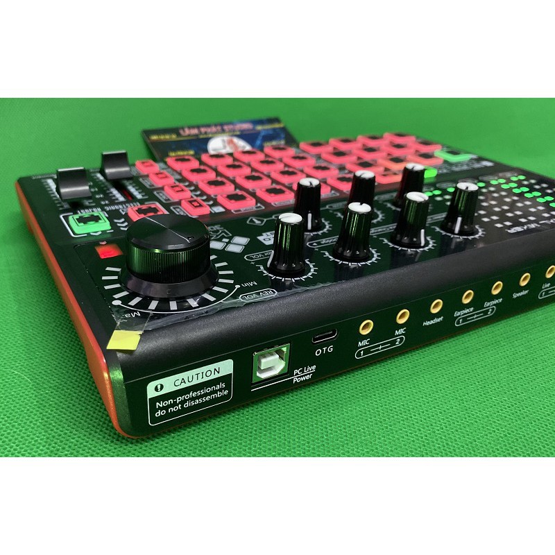 Sound Card Livestream K300 hỗ trợ Auto tune tích hợp pin hiển thị bluetooth – Thu âm, Karaoke Livestream FB, Bigo