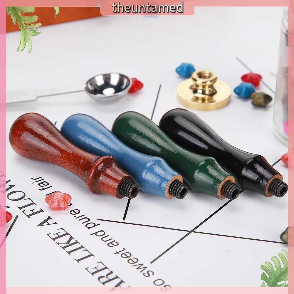 Tay cầm gỗ phong cách vintage cho con dấu