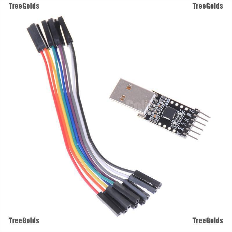 Mô Đun Chuyển Đổi Usb 2.0 Sang Ttl Uart 6pin Cp2102 + Dây Cáp