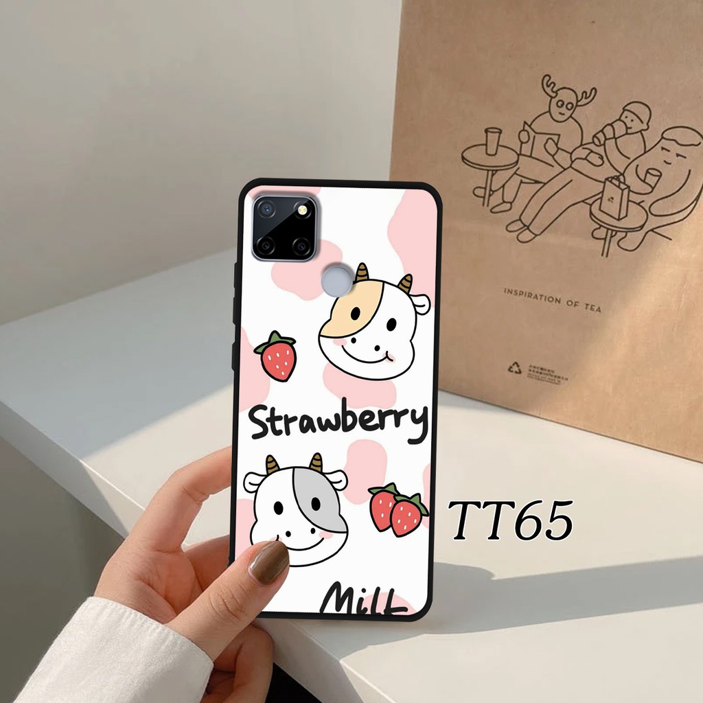 [Mẫu mới] Ốp lưng Realme C11 - Realme C12 - Realme C15 họa tiết Bò sữa Cow đáng yêu, ốp hạn chế bám bẩn.