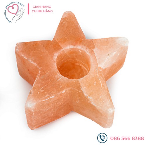 Đá muối Himalaya: Đế nền hình ngôi sao - Giúp trang trí nhà cửa, thải độc, lọc không khí, ấm cúng, rất tốt cho sức khỏe
