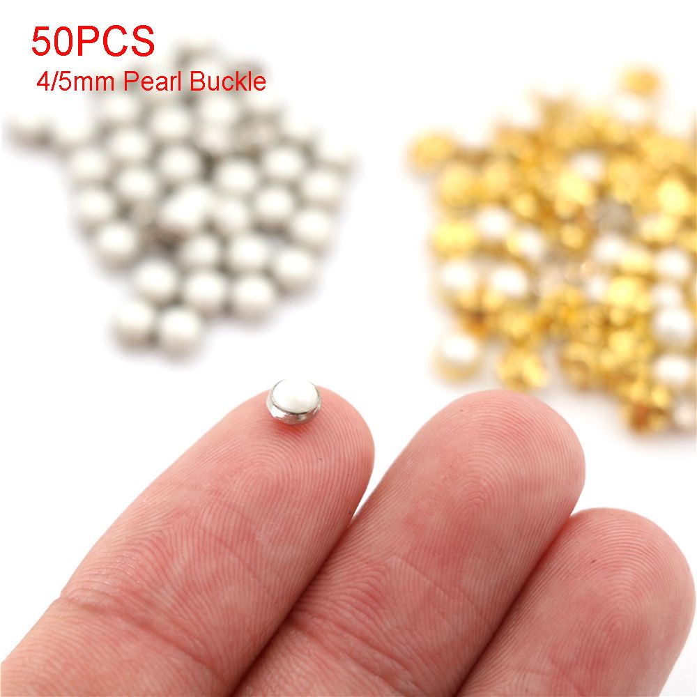 Set 50 bút ngọc trai giả mini dễ thương để trang trí quần áo búp bê