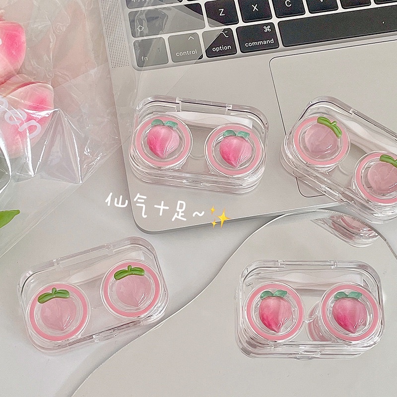 Khay Mini 3D Đào Peach- Case Đựng Lens