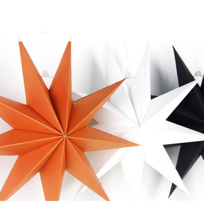 Lồng Đèn Giấy Hình Ngôi Sao 3D Treo Trang Trí Giáng Sinh