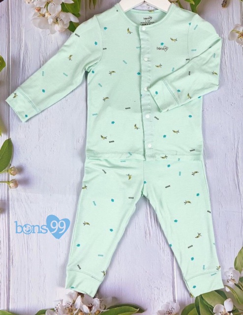 Giảm 50%Bộ dài tay cài giữa quần dài hãng Bons99 chất liệu sợi tre cho bé!