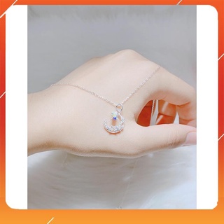 dây chuyền bạc nữ,dây mặt đính đá