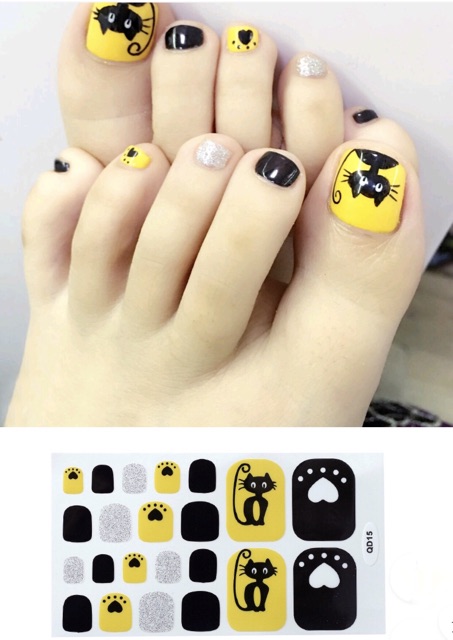 Set dán móng chân nghệ thuật nhiều màu - có ngay bộ móng đẹp trong 5 phút (Nail wraps / Nail stickers) - CAM CAM