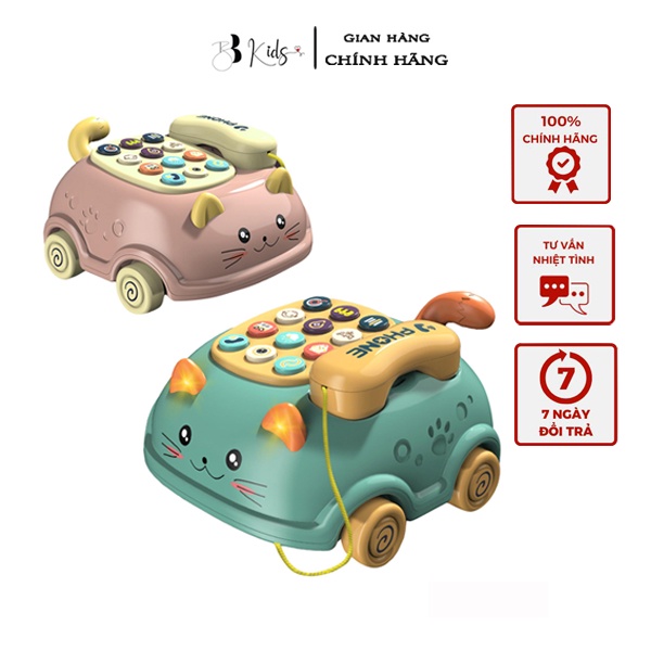 Đồ chơi điện thoại thông minh BB Kids Hình Mèo cho bé, Có Hiệu Ứng âm thanh vui nhộn - Hàng chính hãng