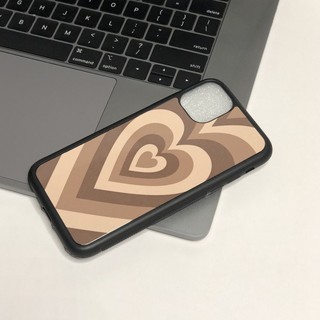 Ốp lưng cao cấp THINKCASE IPHONE Brown Heart Wallpaper