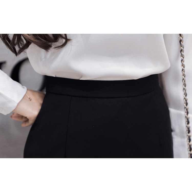 Chân váy công sở váy bút chì CR48V01 màu đen thun UMI cao cấp | BigBuy360 - bigbuy360.vn
