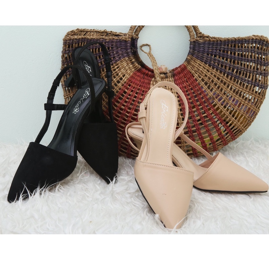 Giày cao gót nữ kiểu dáng slingback gót nhọn 7p thon chân, tôn dáng, thời trang Hàn Quốc cao cấp