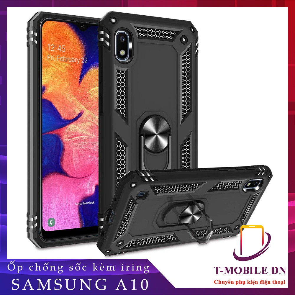 FREESHIP 50k_Ốp lưng Samsung A10, Ốp chống sốc 2 lớp kèm nhẫn iring làm giá đỡ cho Samsung A10