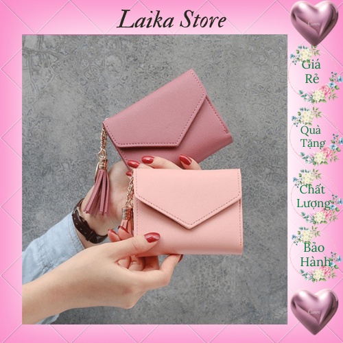 Ví nữ mini ví nữ cầm tay nhỏ gọn cao cấp ví nữ kute bỏ túi giá rẻ thời trang Laika Store VD10