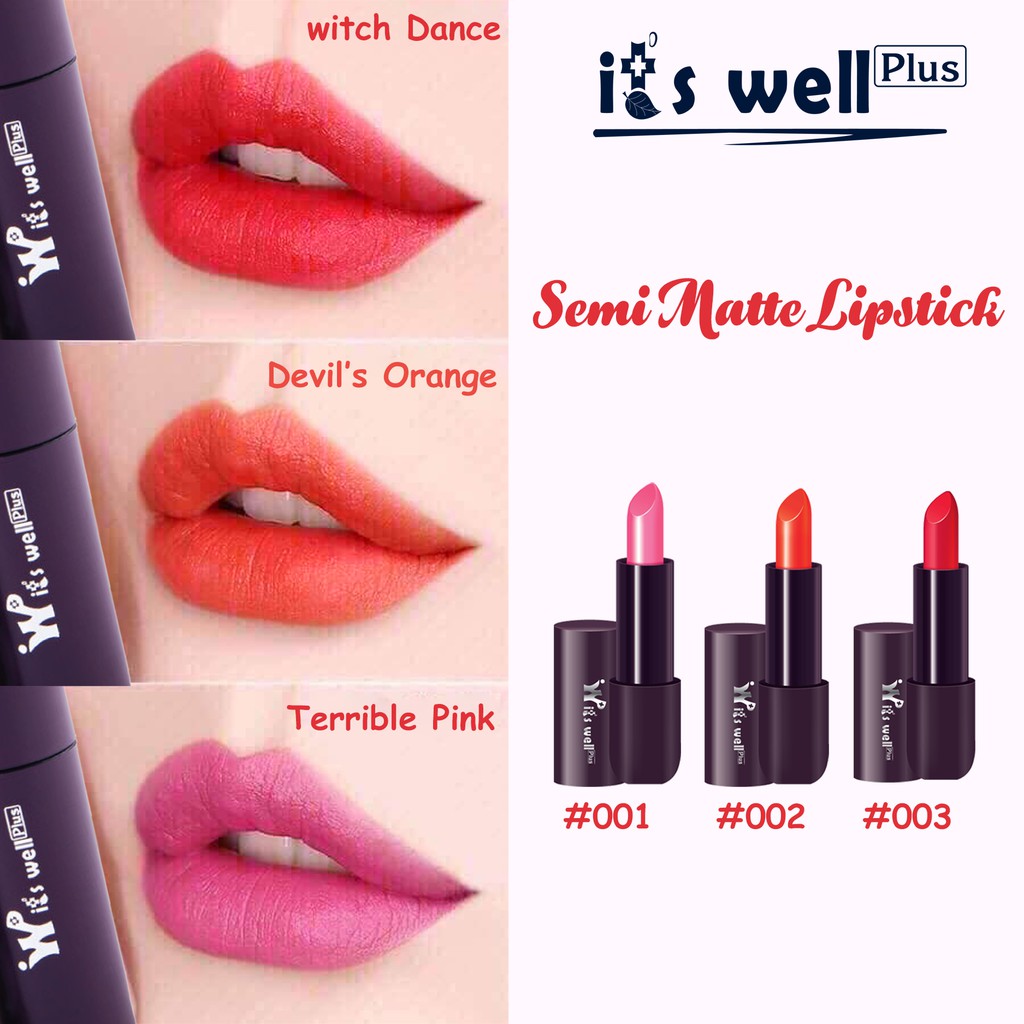 Son Lì Mềm Mịn Môi  It's Well Plus Semi Matte 3.7g