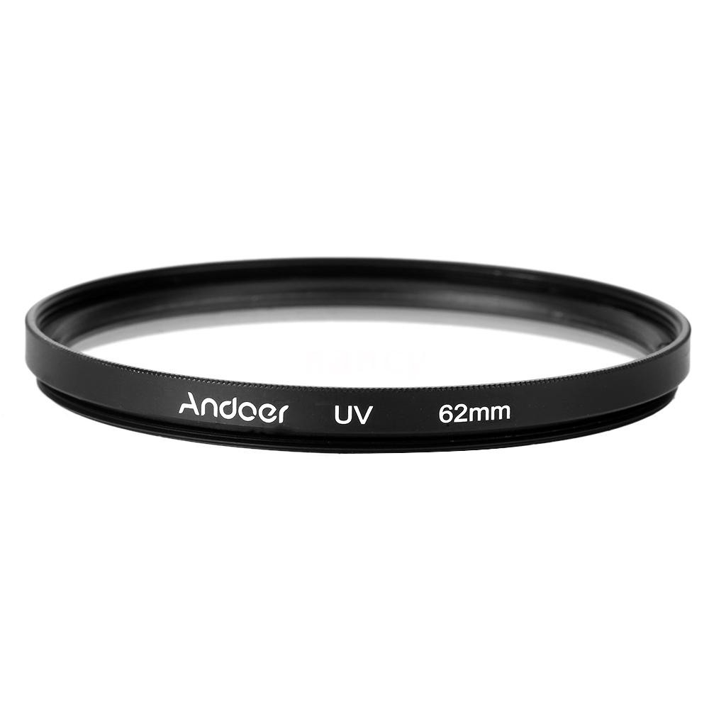 Ống kính lọc tia cực tím UV 62mm Andoer dành cho máy ảnh DSLR Canon Nikon