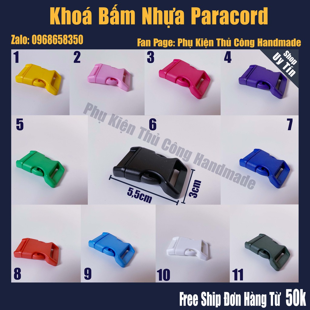 Khoá bấm nhựa Paracord Đại - siêu bền