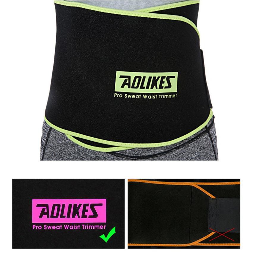Đai cuốn nóng giảm mỡ bụng Aolikes AL 7980 bó nịt quấn giảm cân vòng 2 eo tập gym nâng tạ squat yoga thể hình nữ