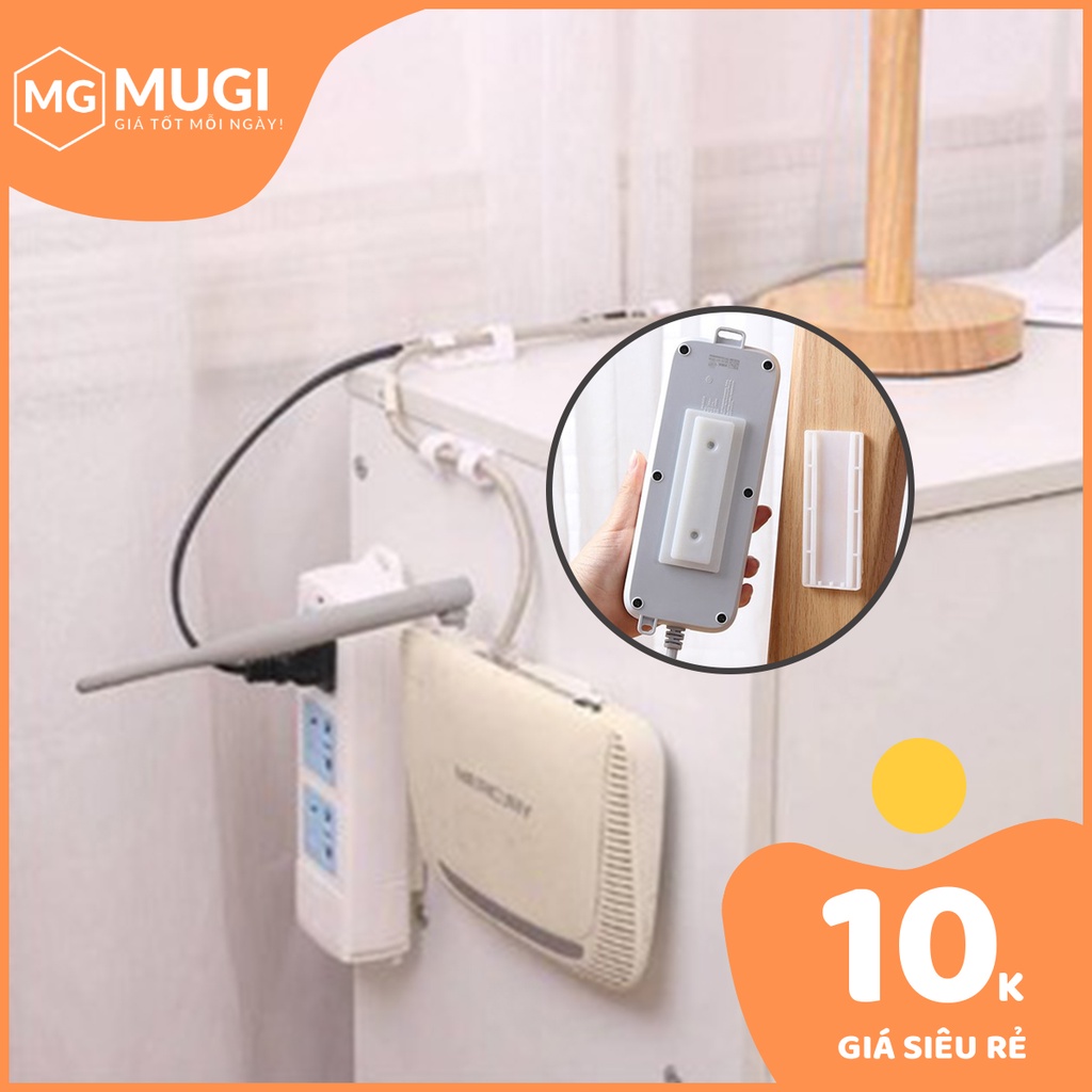 (ĐỒNG GIÁ 10K) Bộ miếng dán ổ cắm điện tháo lắp tiện dụng - Giá đỡ treo tường thông minh