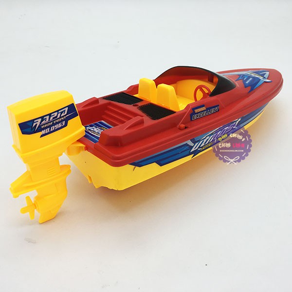 Đồ chơi tàu thuyền cano chạy pin dưới nước bằng nhựa 0963B - KhaDiTOYS