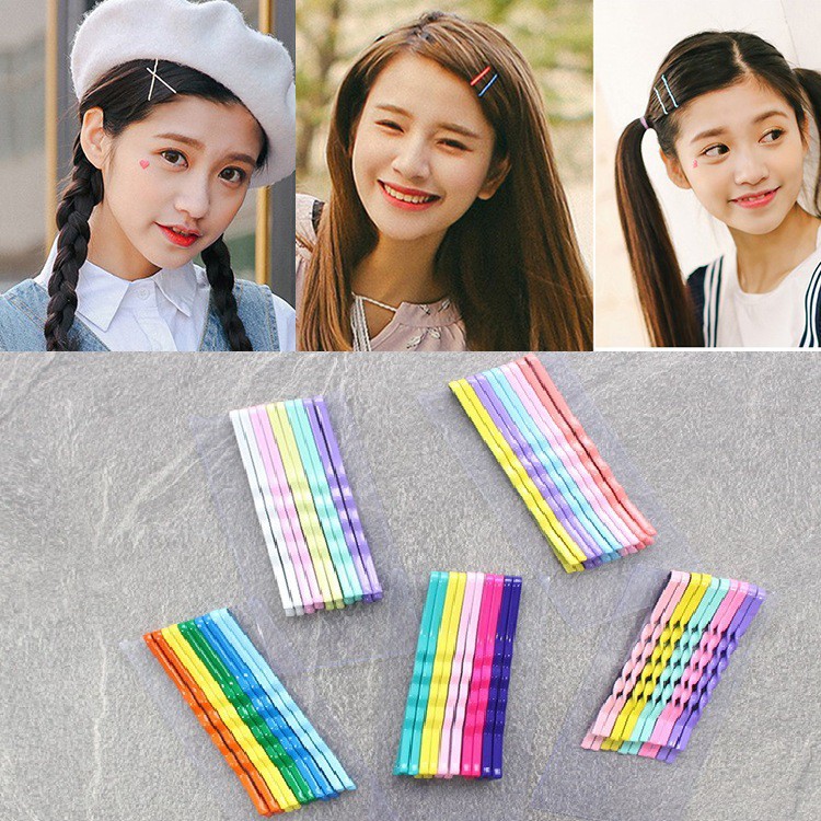 [Rẻ] Kẹp tăm cầu vồng Hàn Quốc siêu đẹp (vỉ 10 kẹp) [HN] [THS] [Đơn 50k tặng phần quà dễ thương]
