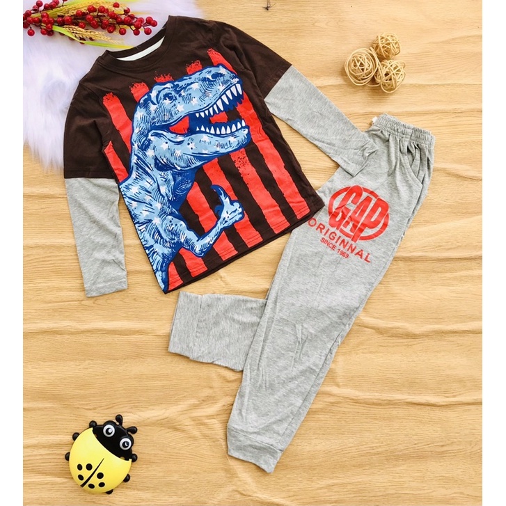 🚗 Bộ dài tay cotton xuất Gap bé trai từ 20-60kg
