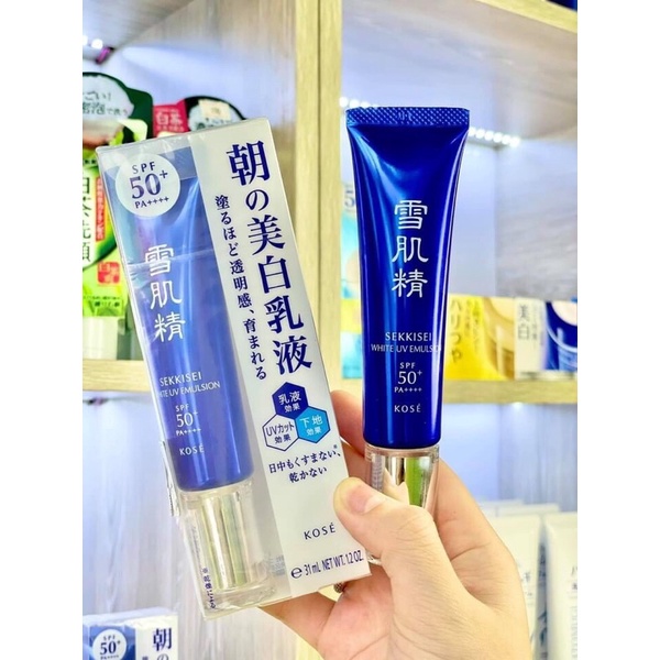 Nhũ Tương Ban Ngày Kose Sekkisei White UV Emulsion SPF50+/PA++++