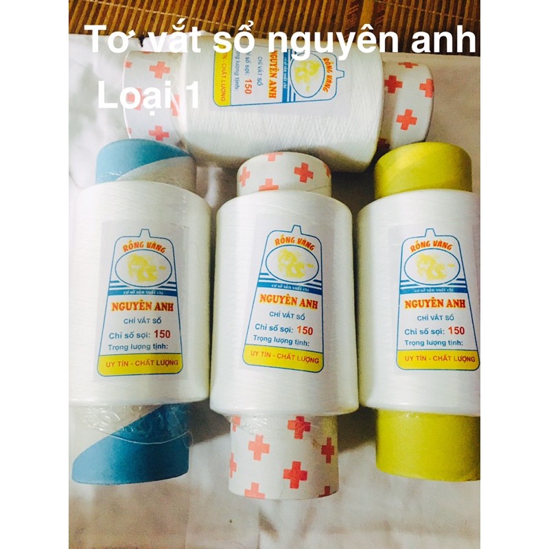 chỉ tơ vắt sổ cuộn lớn 150D loại 1 Nguyên Anh