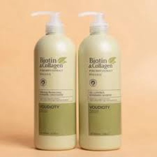 cap Dầu Gội Xả Biotin Collagen Xanh Lá Phục Hồi Kiềm Dầu1000ML