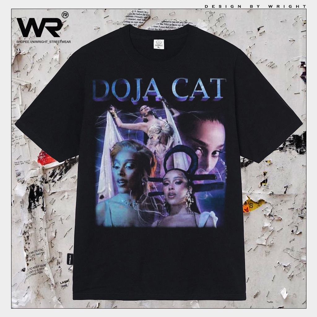 MeMH /Áo thun Doja Cat Planet Her Album wright phong cách vintage rapper hiphop ca sĩ phong cách âu mỹ!