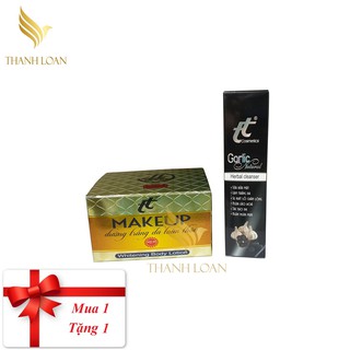 Kem Dưỡng trắng da toàn thân Makeup(100g) +Tuýp Sữa Rửa mặt chiết xuất tinh chất tỏi đen(100g)-Thanh Loan-[Mua 1-Tặng 1]