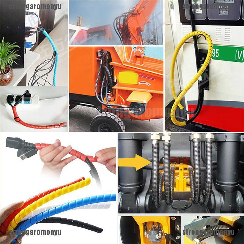 Dây xoắn quấn dây điện chống cháy kích thước 1m 10mm/14mm nhiều màu tùy chọn