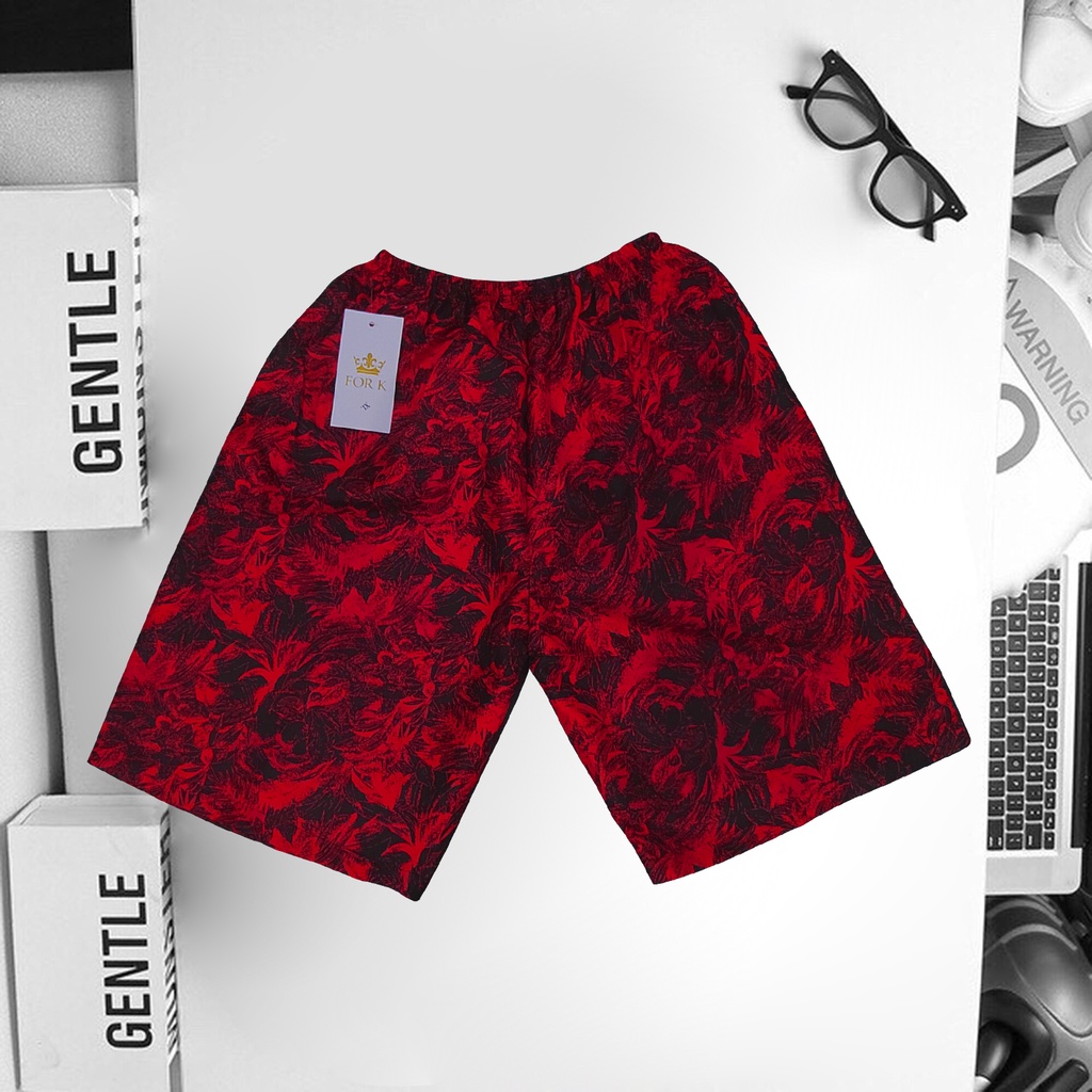 Quần short - Quần short chun họa tiết  - Chất liệu lụa cotton mềm, mặc thoải mái phù hợp ở nhà đi chơi