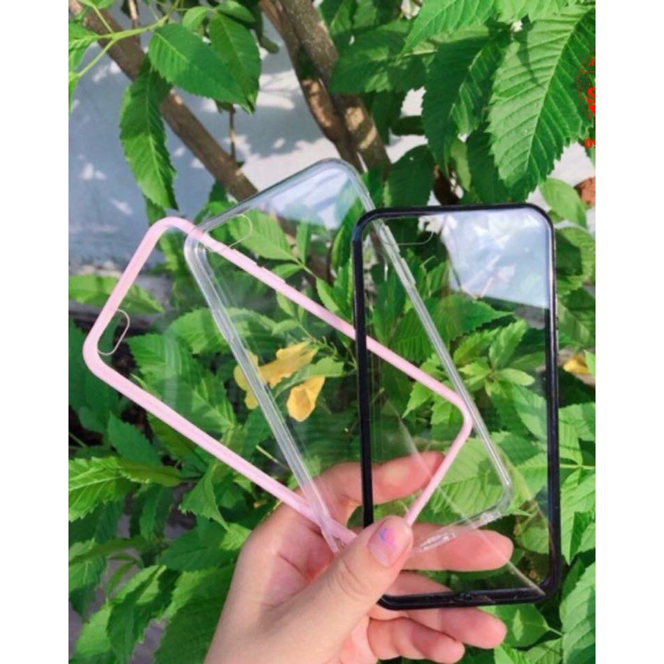 Xả kho> Ốp lưng iphone đẹp trong suốt viền màu hàn quốc 6/6plus/6s/6splus/7/7plus/8/8plus/x/xs/11/12/pro/max/plus/promax