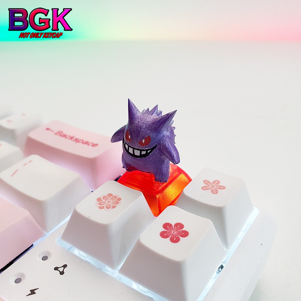 Keycap Lẻ Artisan GENGAR V2 Cực đẹp ( Đế Xuyên LED, Keycap bàn phím cơ,keycap resin độc lạ )