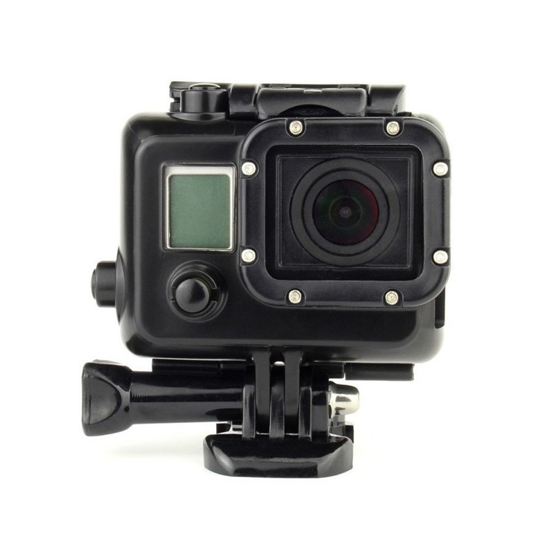 Vỏ chống thấm nước màu đen có khóa tháo nhanh cho GoPro HD Hero 4/3 + / 3