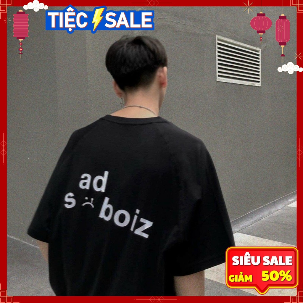 Áo thun tay lỡ Sad boiz unisex form rộng freesize, áo phông rộng local brand - HuongTranFashion