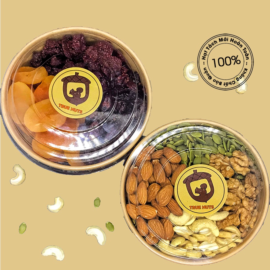 Combo Siêu Tiết Kiệm 1 Kg Mix Hạt Dinh Dưỡng Quả Sấy (bí xanh, hạnh nhân, óc chó, điều, mơ sấy, dâu, nam việt quất)